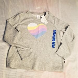 NWT Gap Kids Girls Gray Sweatshirt,  Size 10/12